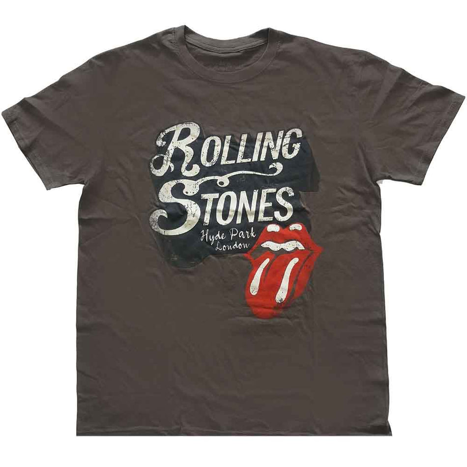 The Rolling Stones Unisex T-Shirt: Hyde Park (Charcoal Grey)