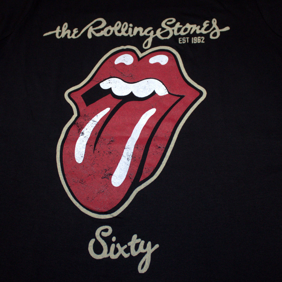 The Rolling Stones Ladies T-Shirt: Sixty Plastered Tongue (Black) (Embellished)