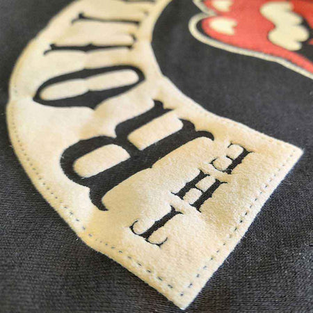 The Rolling Stones Unisex T-Shirt: Sixty Biker Tongue (Black) (Embellished)