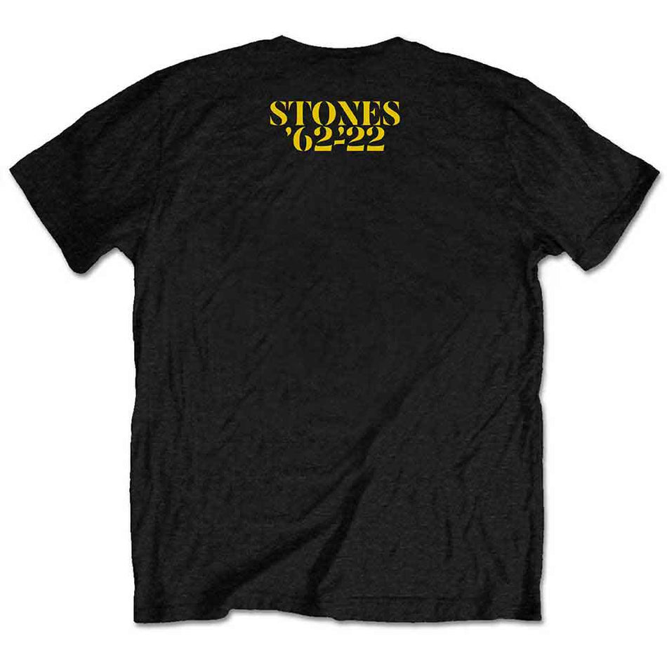 The Rolling Stones Unisex T-Shirt: Sixty Cyberdelic Tongue (Black) (Back Print)