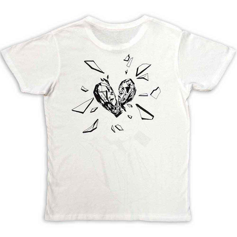 The Rolling Stones Unisex T-Shirt: Hackney Diamonds Diamond Tongue Outline (White) (Back Print)