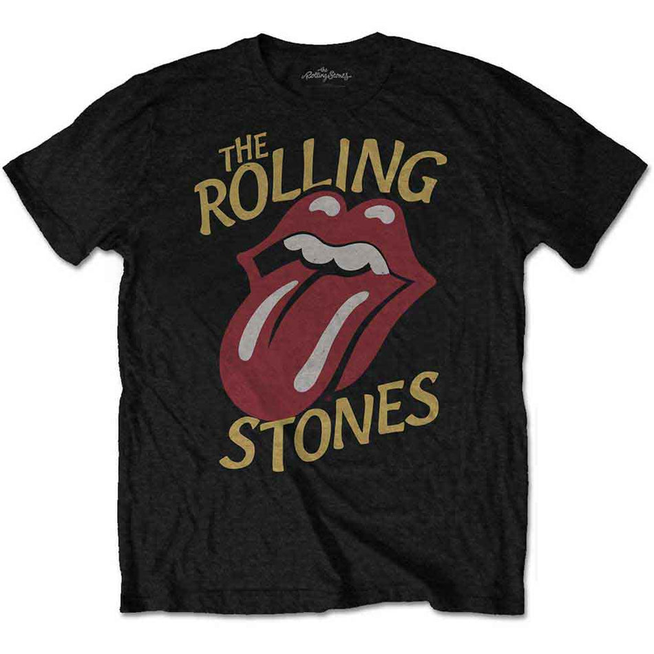 The Rolling Stones Unisex T-Shirt: Vintage Typeface (Black) (LOS)