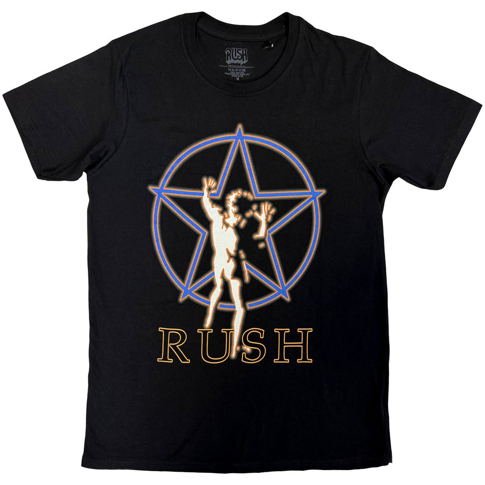 Rush Unisex T-Shirt: Starman Glow (Black)