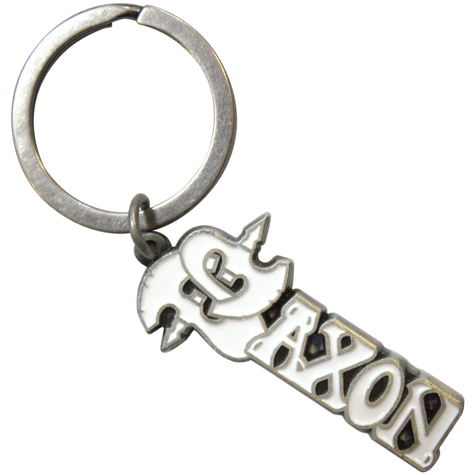 Saxon Keychain: White Logo