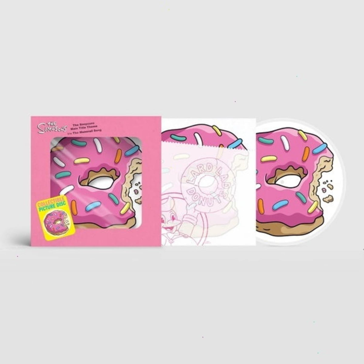 The Simpsons - Simpsons Main Title Theme / Monorail Song - Limited 'Donut Shaped' Picture Disc 10-Inch Vinyl - [Vinyl]