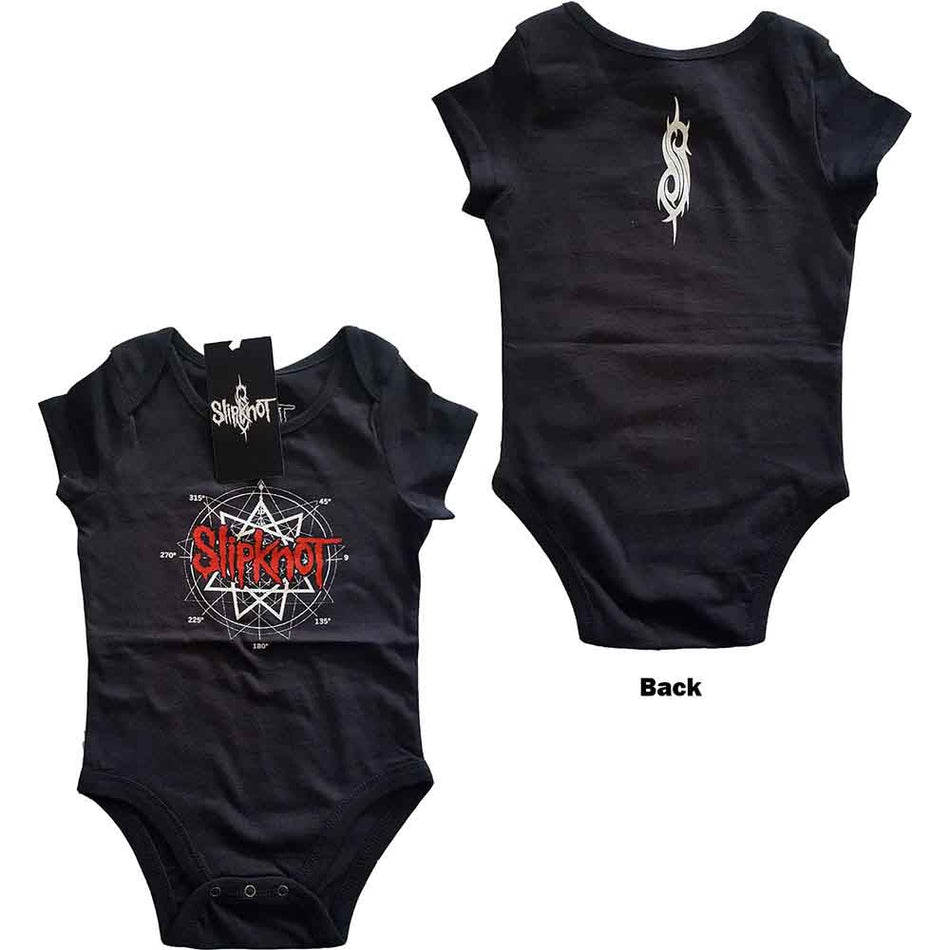 Slipknot Kids Baby Grow: Star Logo (Black) (Back Print)
