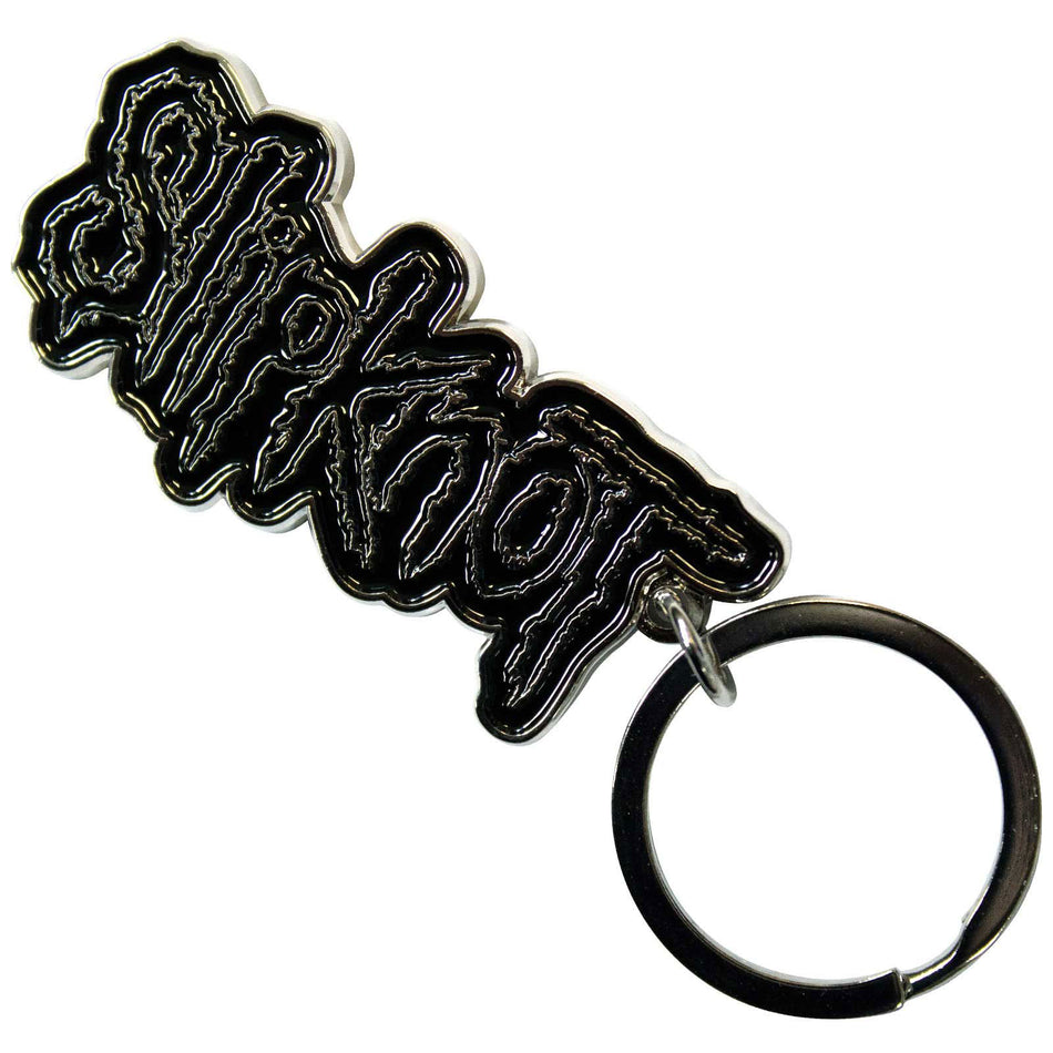 Slipknot Keychain: Black Logo Black Border