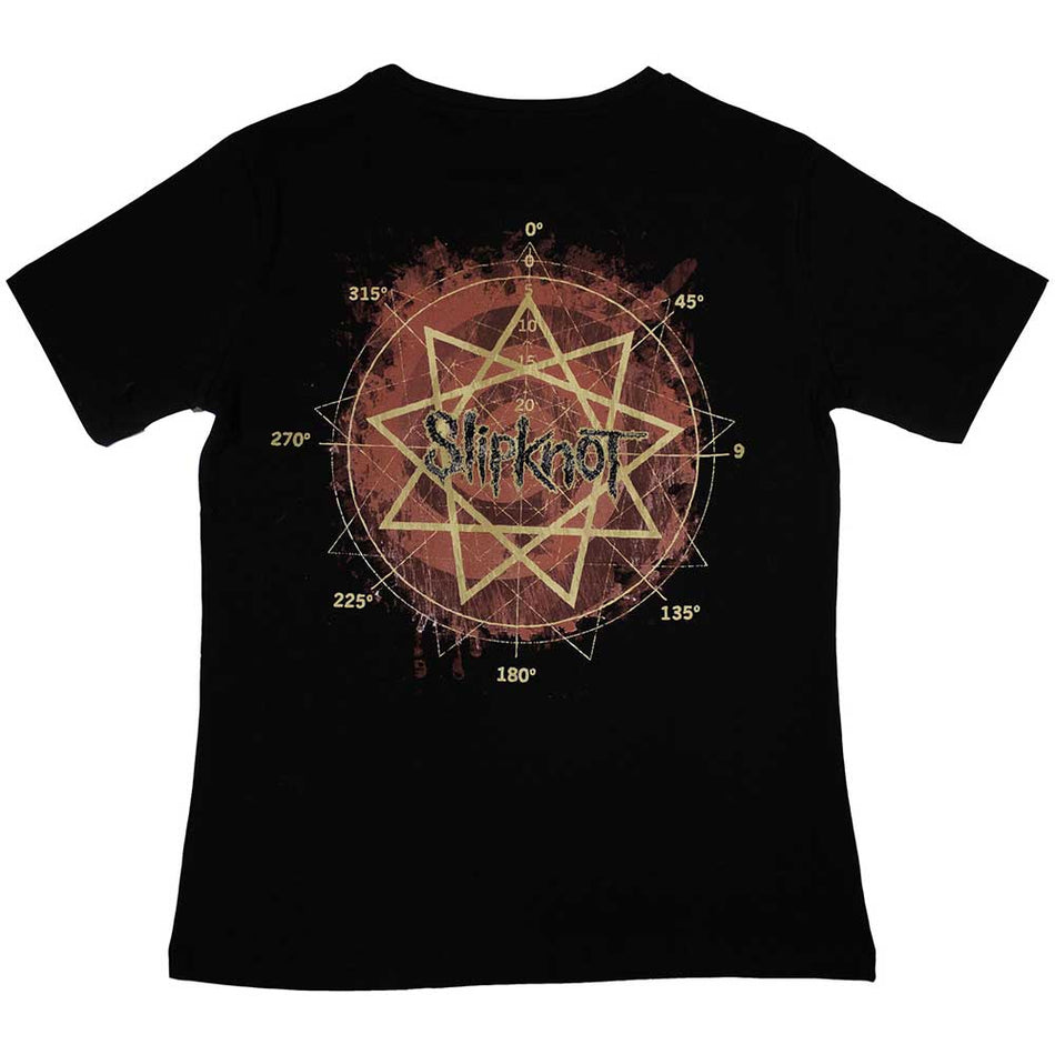 Slipknot Ladies T-Shirt: Come Play Dying Back Print (Black) (Back Print)