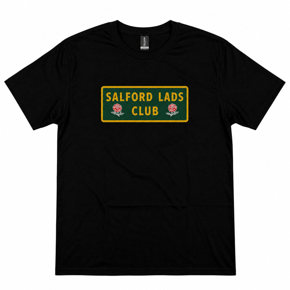 Salford Lads Club Unisex T-Shirt: Roses (Black)