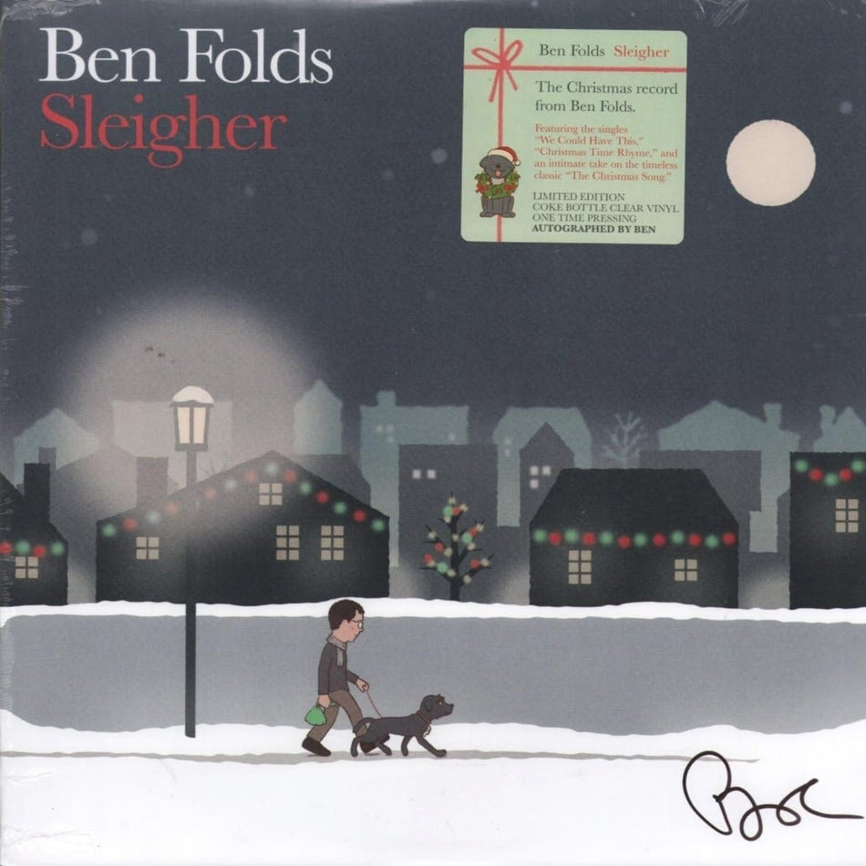 Ben Folds - Sleigher - (Indie Exclusive, Colored Vinyl, Green, Sticker, Autographed / Star Signed) - [Vinyl]