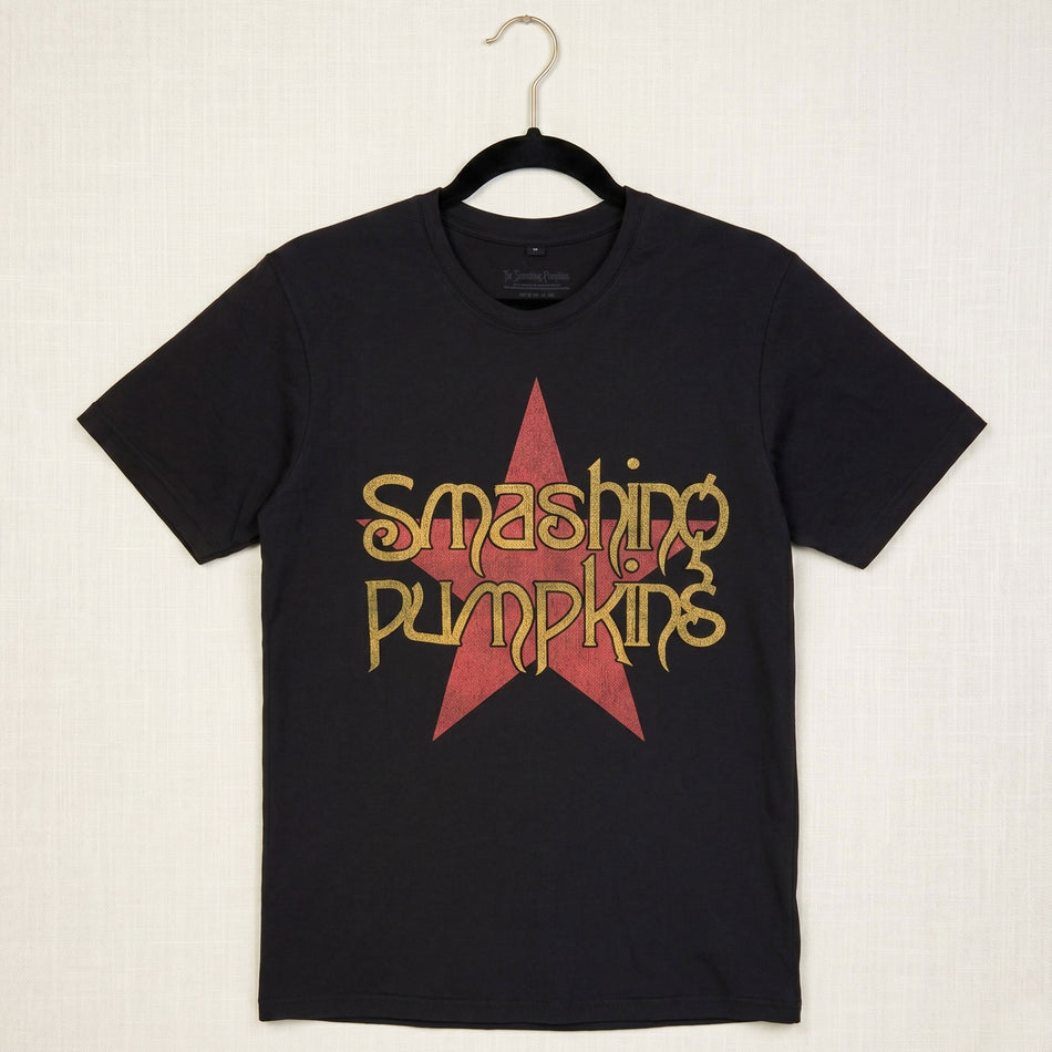 The Smashing Pumpkins Unisex Premium Carbon T-Shirt: Rock Invasion (Black) (Back Print)