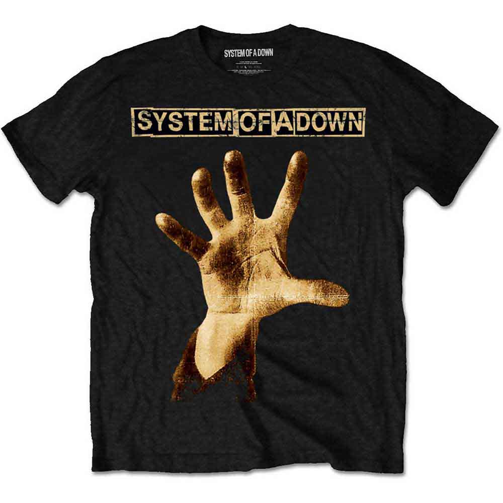 System Of A Down Unisex T-Shirt: Hand (Black)