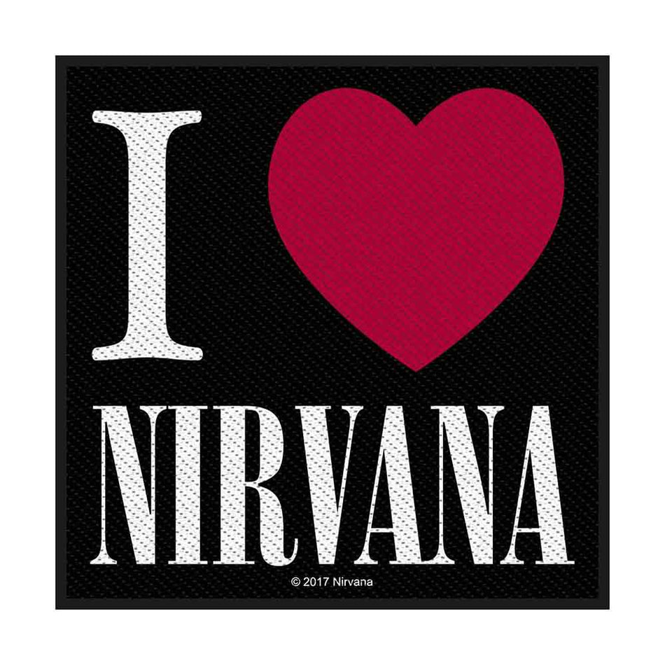 Nirvana Standard Patch: I Love Nirvana