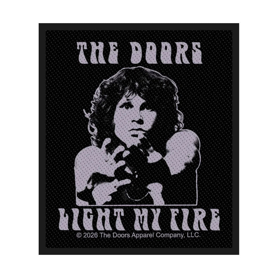 The Doors Standard Woven Patch: Light My Fire