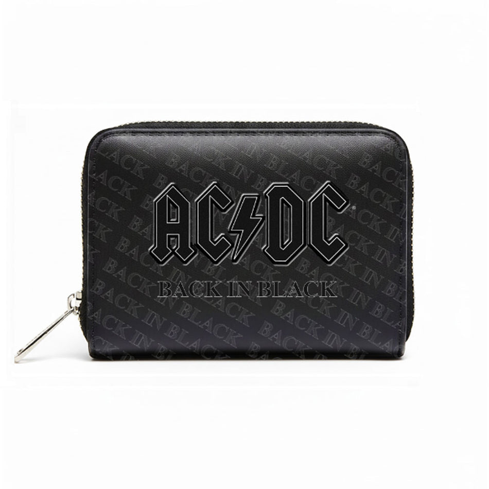 AC/DC Zip Top Purse: Back In Black (Black)