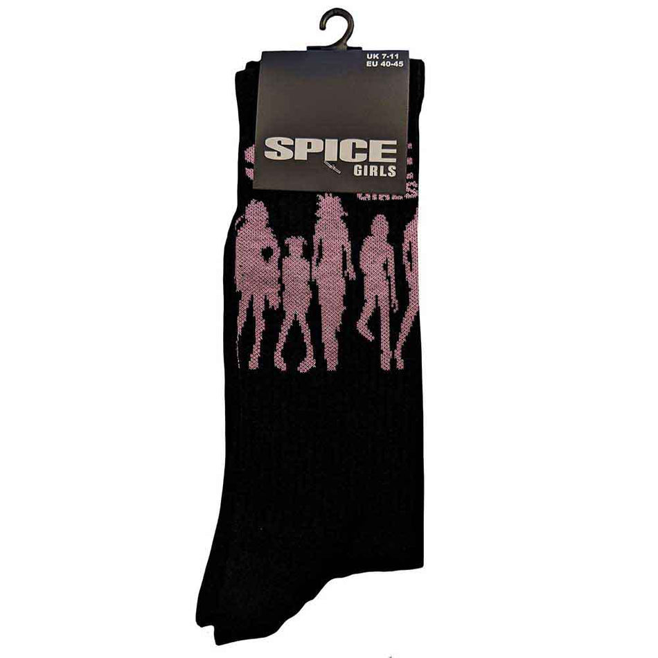 The Spice Girls Unisex Ankle Socks: Silhouette (Black) (UK Size 7 - 11)
