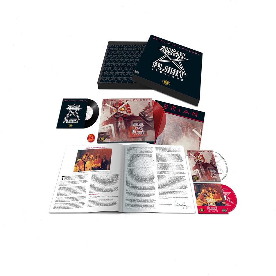 Brian May + Friends - Star Fleet Sessions (40th Anniversary) [Red LP/ 2 CD/ 7" Single Boxset] - (Boxed Set, Colored Vinyl, Red, With CD, With Bonus 7") - [Vinyl]