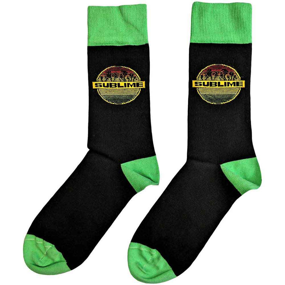 Sublime Unisex Ankle Socks: Circle Logo (Black) (UK Size 7 - 11)