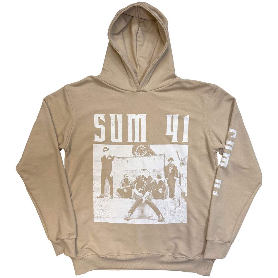 Sum 41 Unisex Unplugged Pullover Hoodie: Band Photo (Natural)