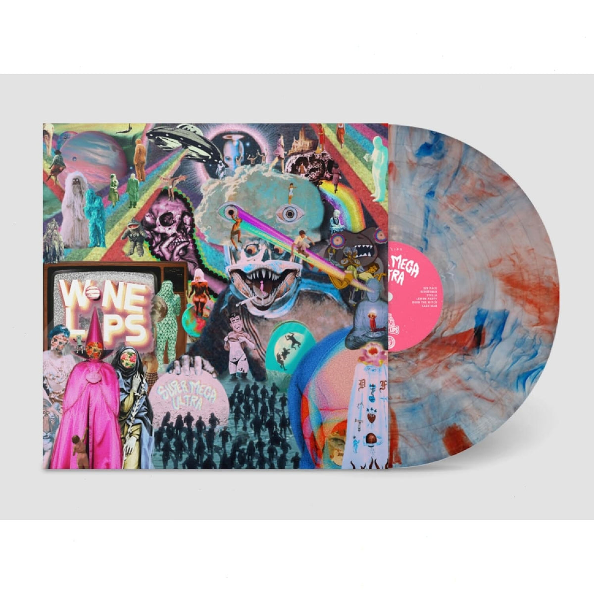 WINE LIPS - Super Mega Ultra - Limited Blue, White & Pink Swirl Colored - [Vinyl]