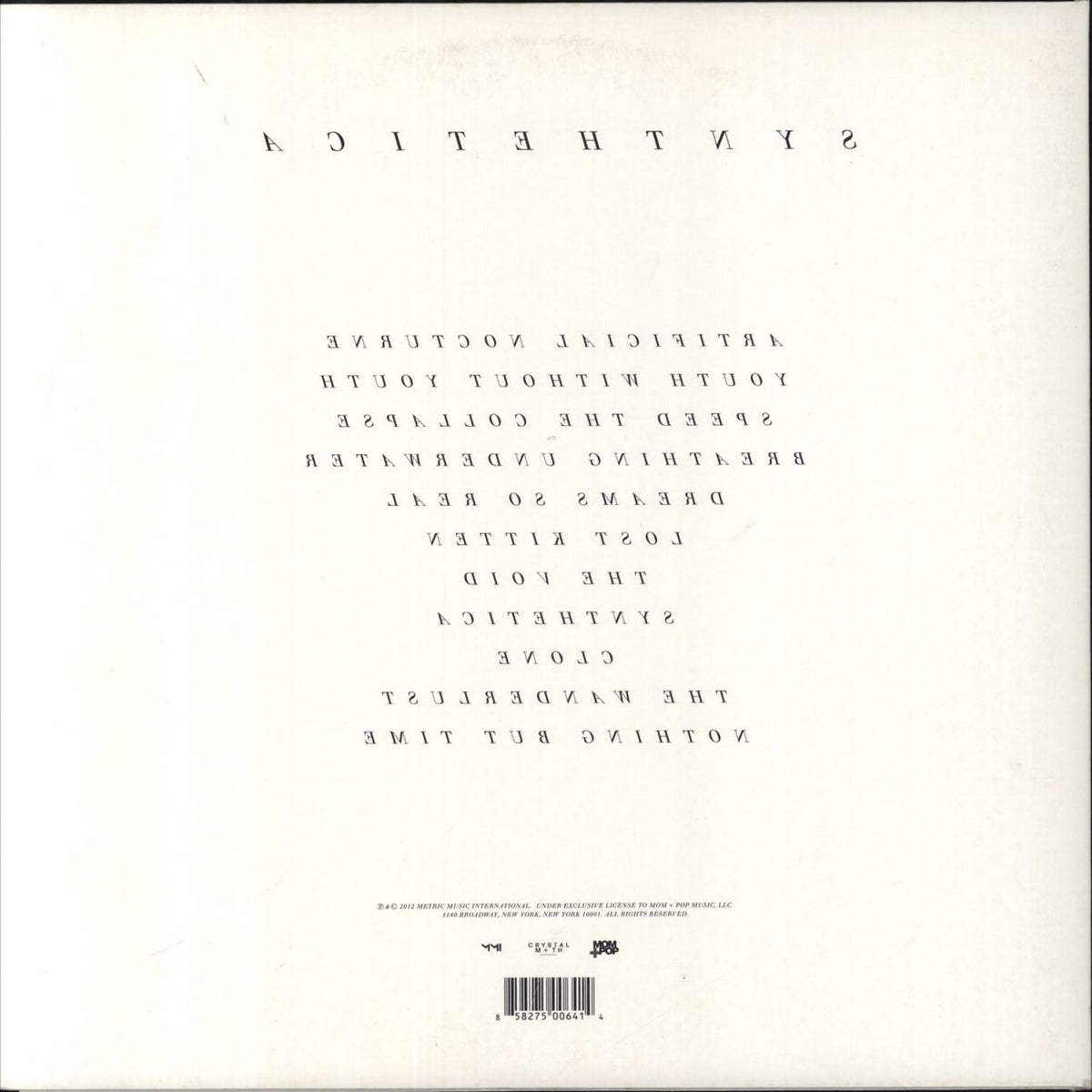 Metric - Synthetica [Explicit Content] - (Parental Advisory Explicit Lyrics, Limited Edition, Colored Vinyl, Blue, Gatefold LP Jacket) - [Vinyl]