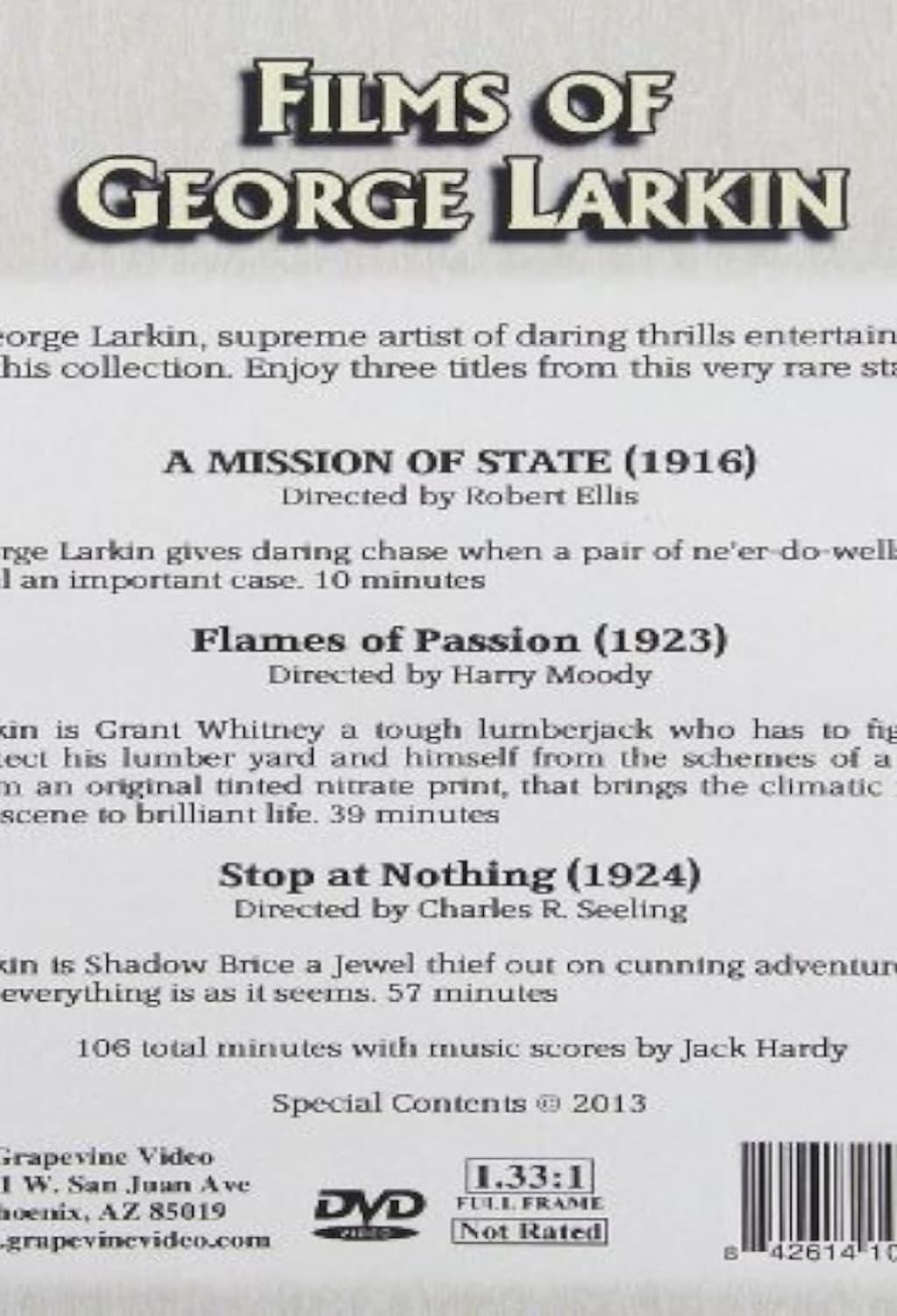 Stop at Nothing - (Silent Movie) - [DVD]