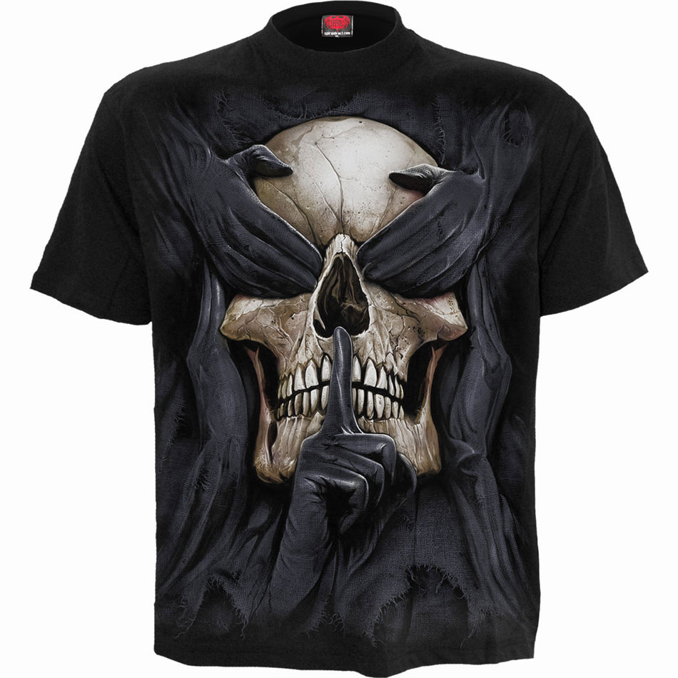 Spiral Unisex T-Shirt: See No Evil (Black) (Back Print)