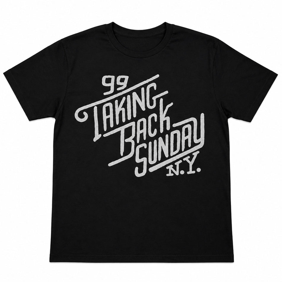 Taking Back Sunday Unisex T-Shirt: Script Logo (Black)
