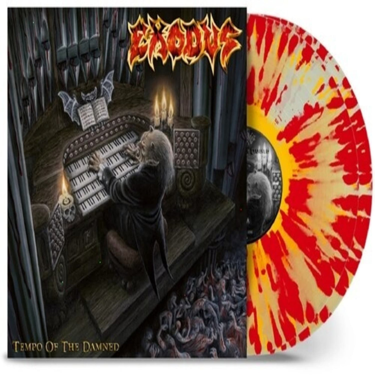 Exodus - Tempo of the Damned (20th Anniversary) Natural Yellow Red Splatter - (Colored Vinyl, Yellow, Red, Anniversary Edition, Gatefold LP Jacket) - [Vinyl]