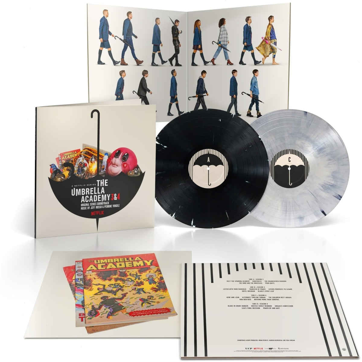 Jeff Russo & Perrine Virgile - Umbrella Academy 3 & 4 (Original Netflix Series Soundtrack) - (Colored Vinyl, Limited Edition) - [Vinyl]