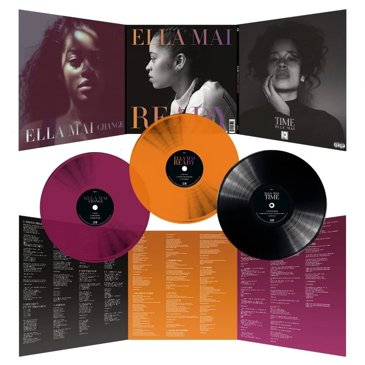Ella Mai - Time Change Ready - Anniversary Vinyl [Explicit Content] - (Parental Advisory Explicit Lyrics, Clear Vinyl, Violet, Orange, Black) - [Vinyl]