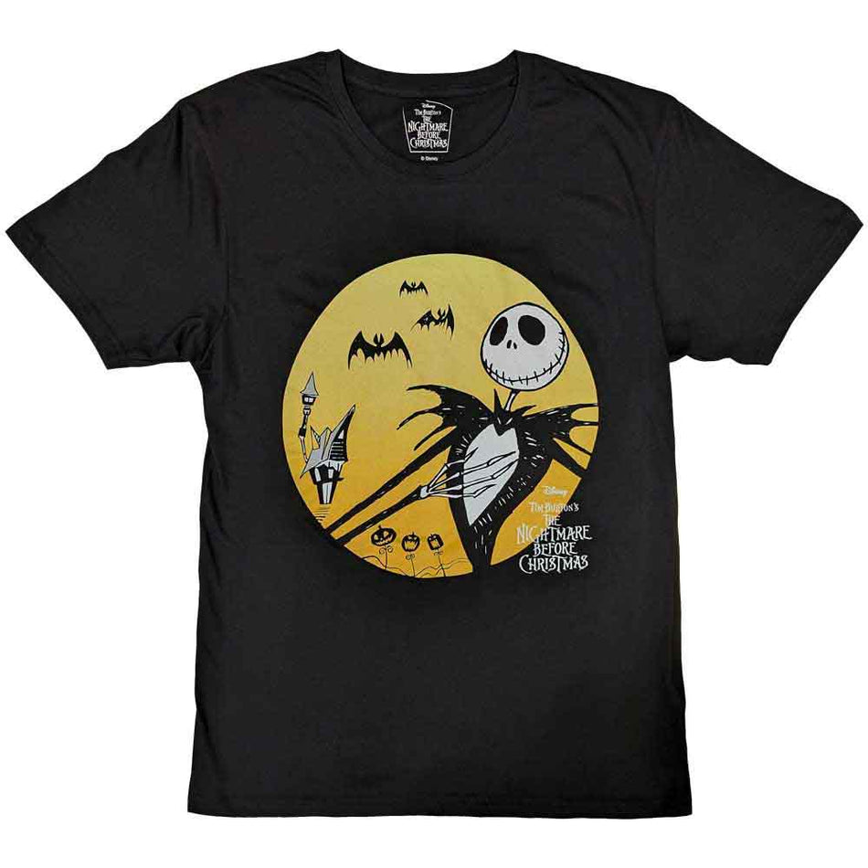 The Nightmare Before Christmas Unisex T-Shirt: Sunset Jack (Black)