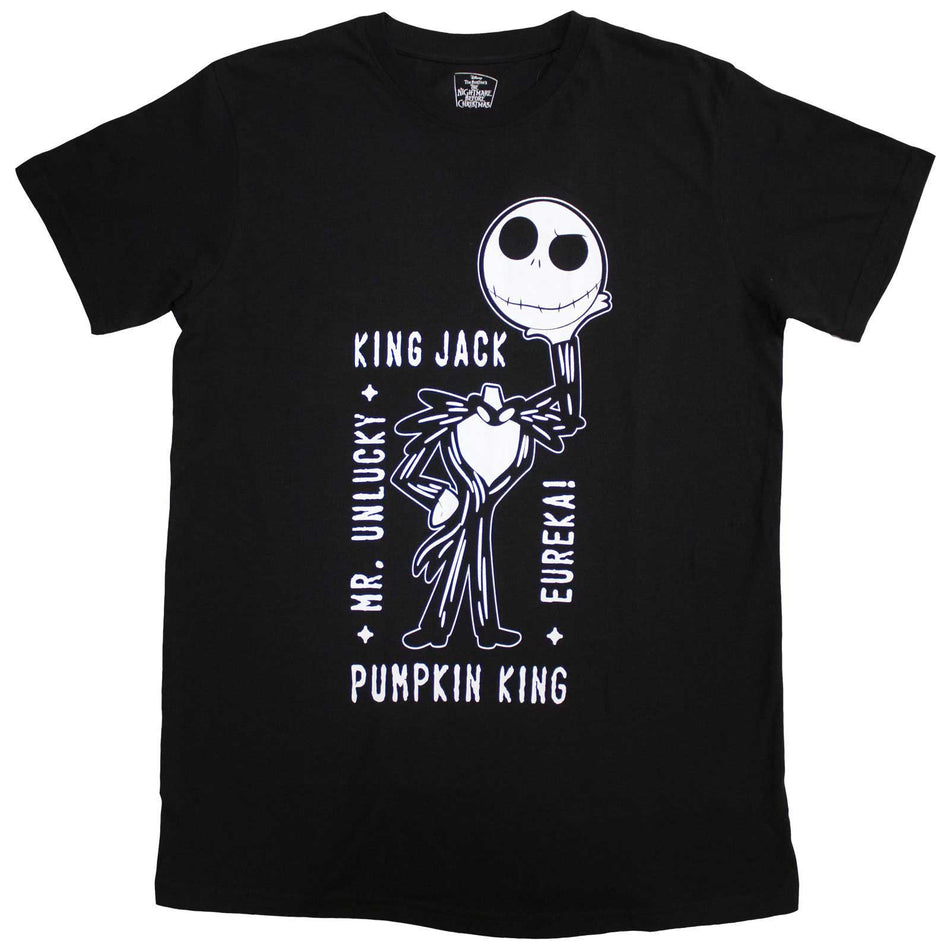 The Nightmare Before Christmas Unisex T-Shirt: Headless Jack (Black)