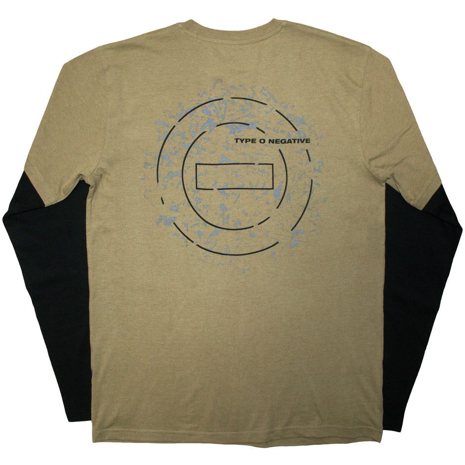Type O Negative Unisex 2 In 1 Layered Long Sleeve T-Shirt: Tree (Black & Green) (Back Print)