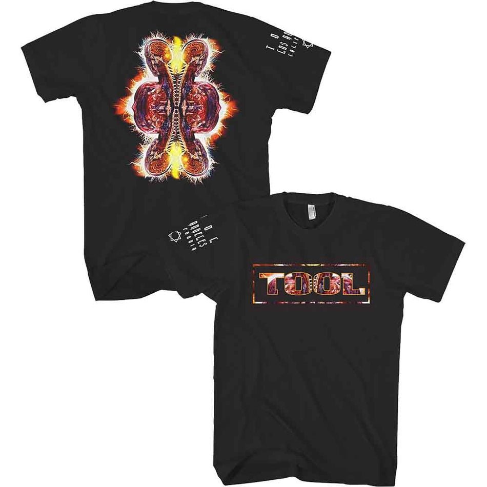 Tool Unisex T-Shirt: Parabola Logo (Black) (Back & Sleeve Print)