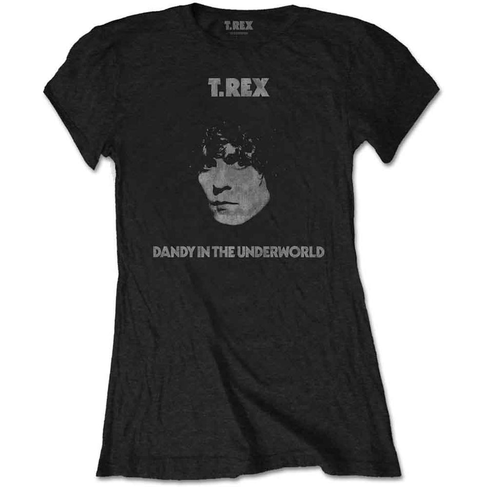 T-Rex Ladies T-Shirt: Dandy (Black)
