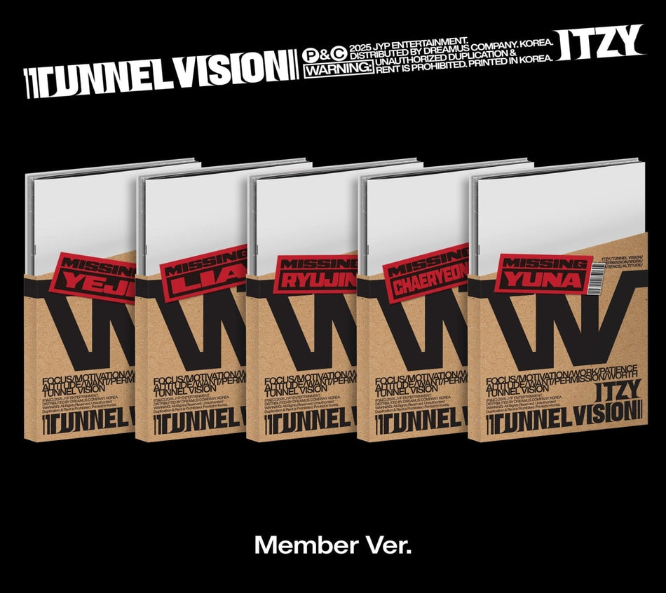 Itzy - TUNNEL VISION [Member ver.] - [CD]