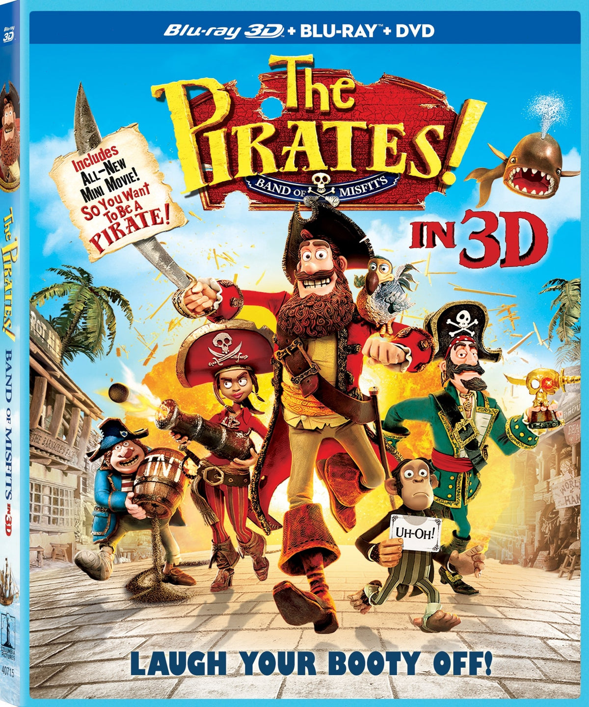 The Pirates!: Band of Misfits - (With Blu-ray, With DVD, Ultraviolet Digital Copy, Dolby, AC-3) - [Blu-ray 3-D]