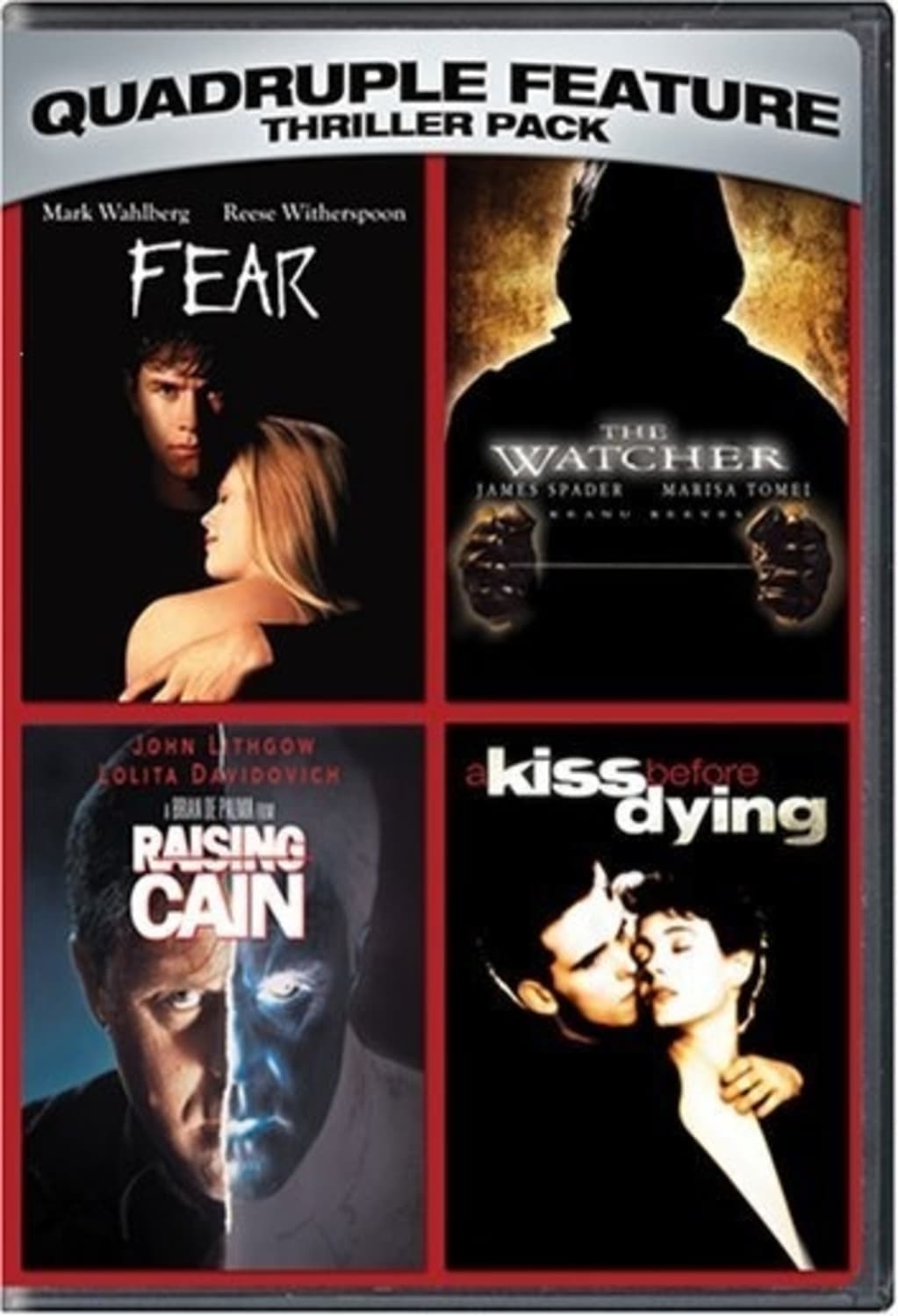 Thriller Pack: Fear / The Watcher / Raising Cain / A Kiss Before Dying - [DVD]