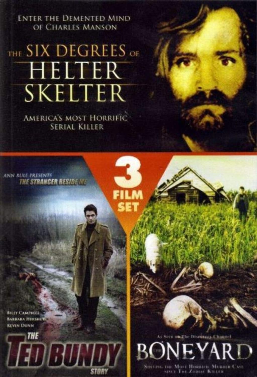 Triple Feature Thriller [Six Degrees of Helter Skelter, Ted Bundy Story, Boneyard] - [DVD]