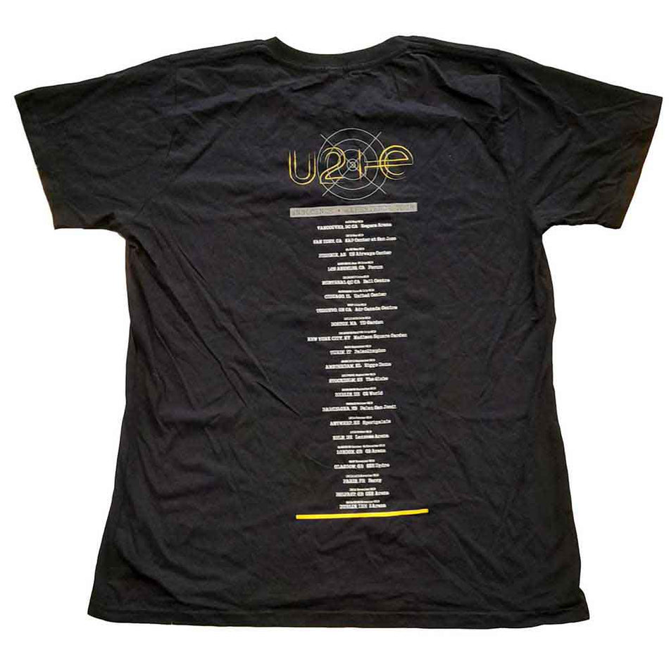 U2 Ladies T-Shirt: I+E Tour Bed Photo (Black) (Back Print & Ex-Tour)