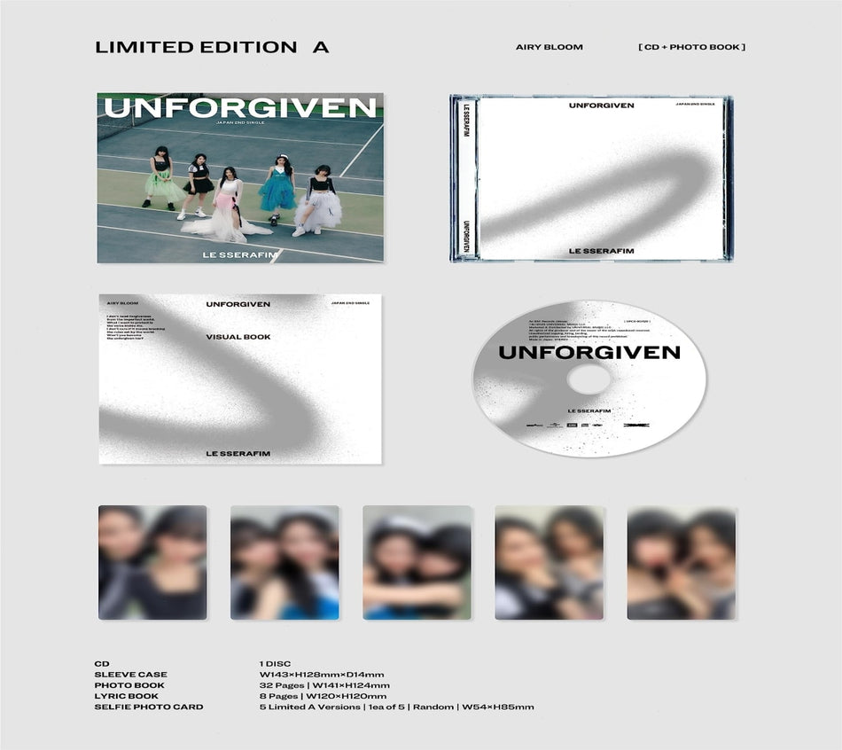 Le Sserafim - UNFORGIVEN [Limited Edition A] - (Limited Edition, Booklet, Photo / Photo Card, Photo Book) - [CD]