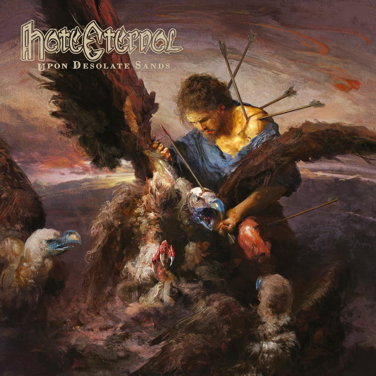 Hate Eternal - Upon Desolate Sands - (Colored Vinyl, Blue, Red, Limited Edition, Gatefold LP Jacket) - [Vinyl]