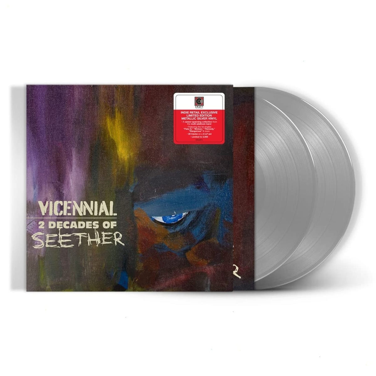 Seether - Vicennial - 2 Decades Of Seether - (Indie Exclusive, Limited Edition, Colored Vinyl, Gatefold LP Jacket, Smoke) - [Vinyl]