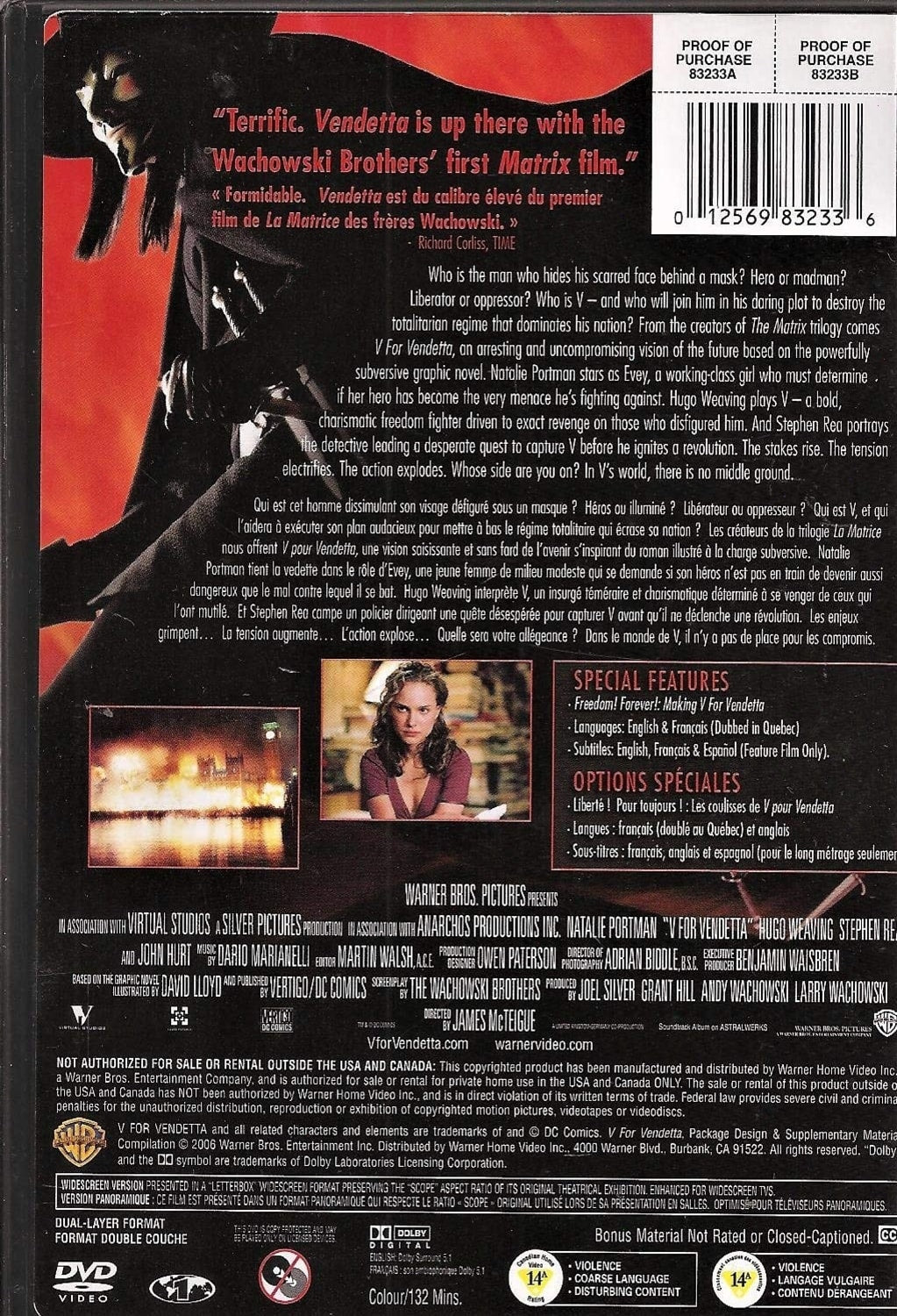 V for Vendetta [Full Screen] - [DVD]