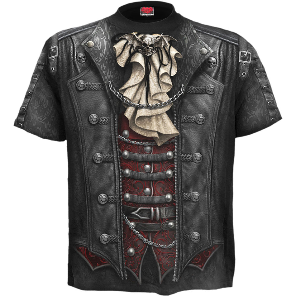Spiral Unisex T-Shirt: Goth Wrap (Black) (All Over Print)