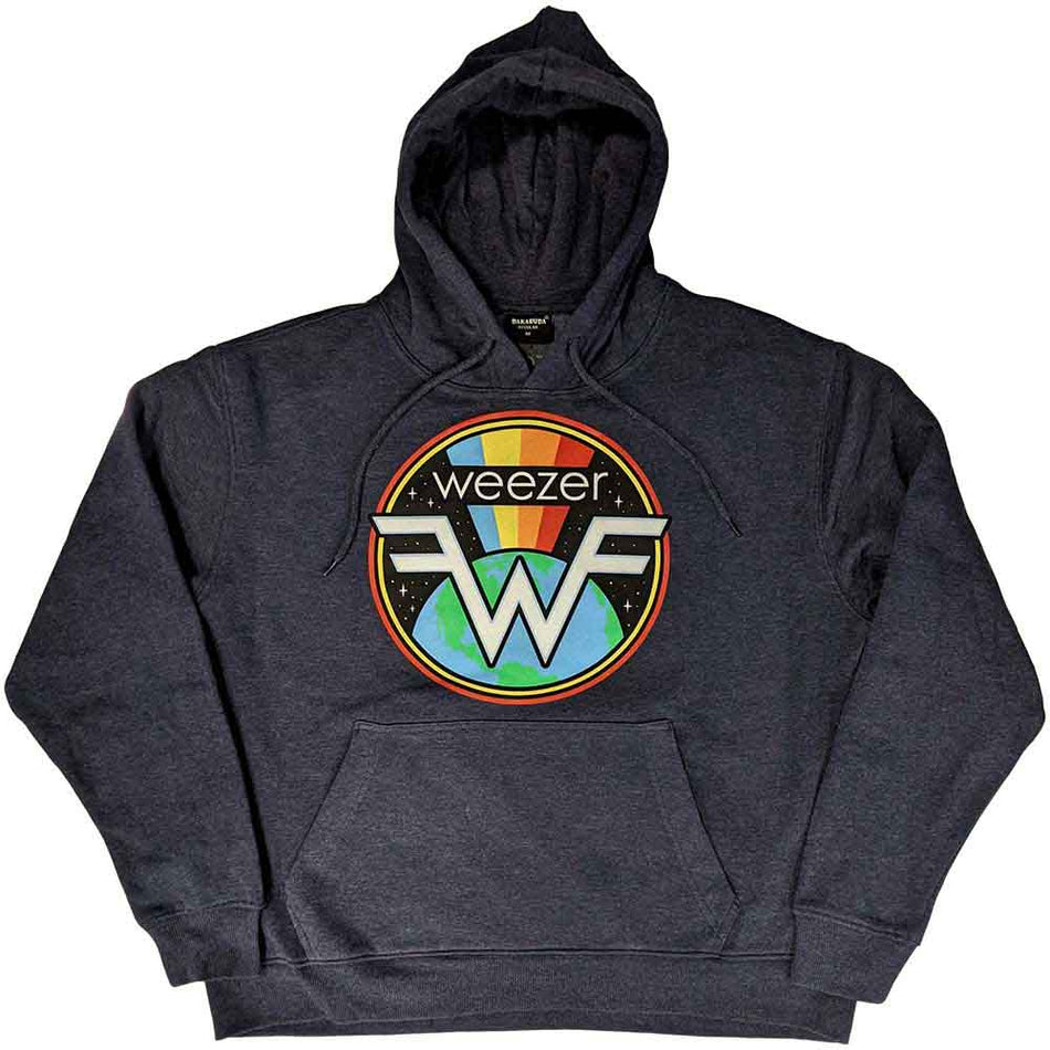 Weezer Unisex Pullover Hoodie: Symbol Logo (Navy Blue)