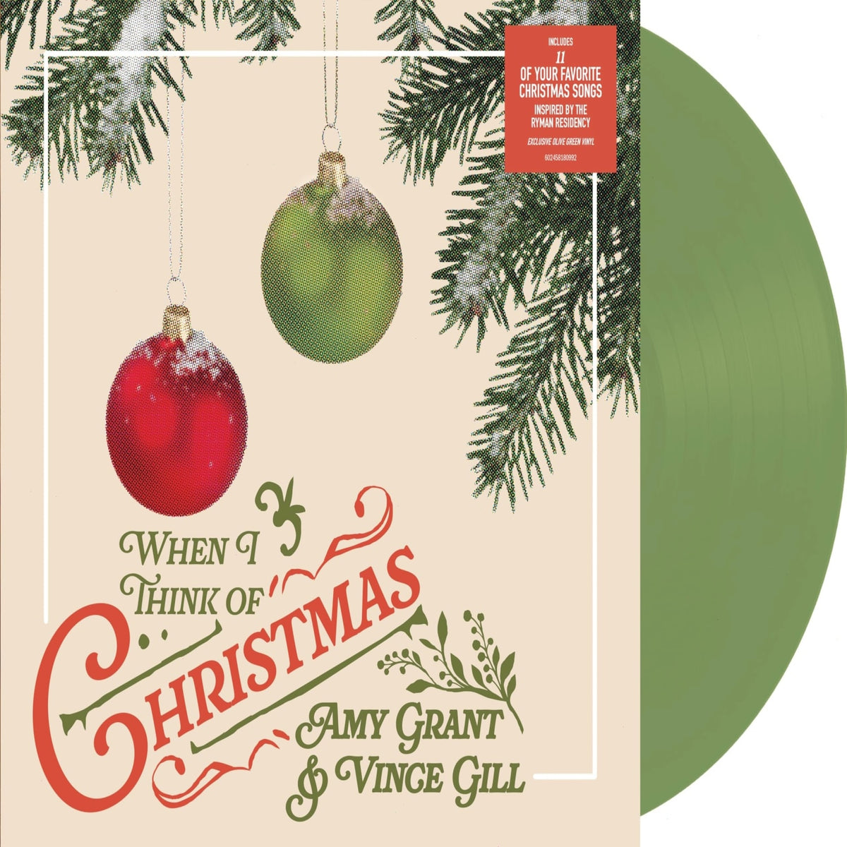 Amy Grant & Vince Gill - When I Think Of Christmas - (Colored Vinyl, Olive) - [Vinyl]
