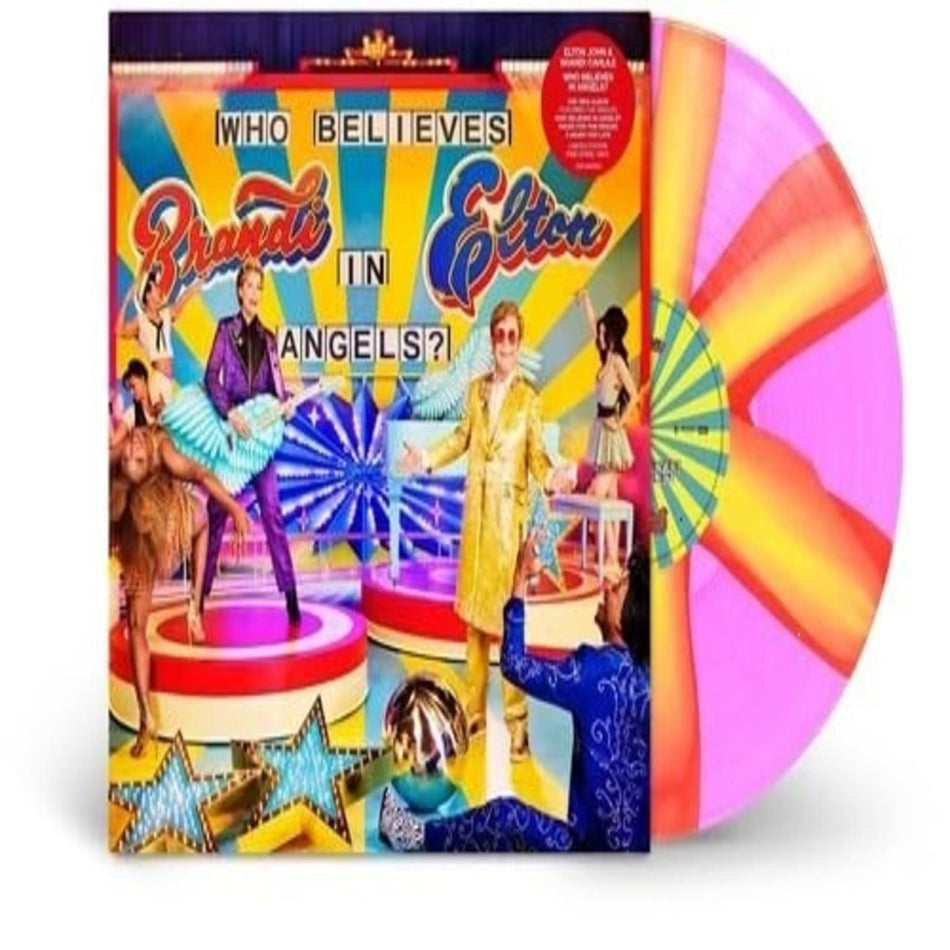 Elton John & Brandi Carlile - Who Believes In Angels? - (Indie Exclusive, Limited Edition, Colored Vinyl, Pink, Orange) - [Vinyl]