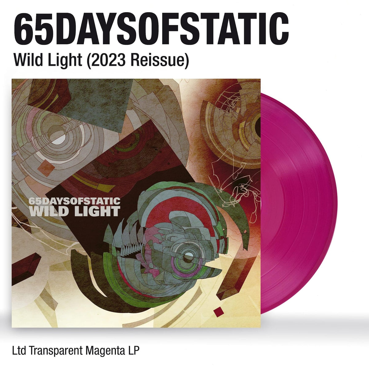 65daysofstatic - Wild Light - (Limited Edition, Clear Vinyl, Magenta, Reissue) - [Vinyl]